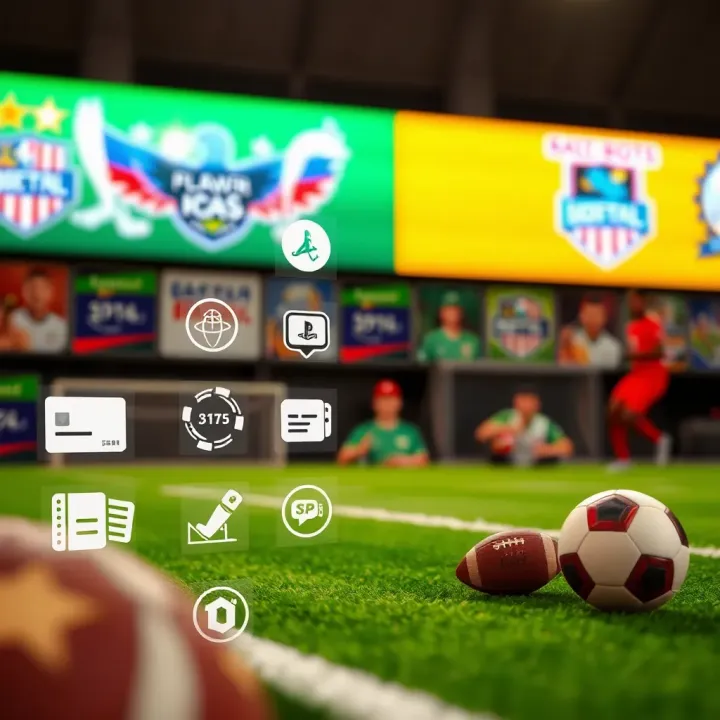 Illustration of popular sports and secure payment icons representing betting options and safe transactions