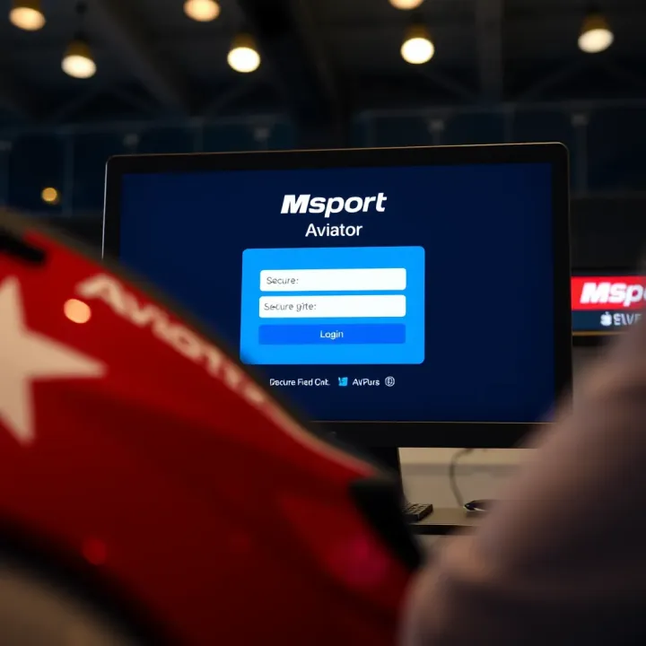 Secure login interface for Msport Aviator platform
