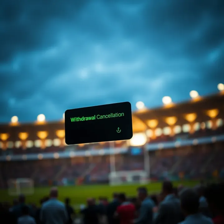 Illustration of a successful withdrawal cancellation notification on MSPORT platform
