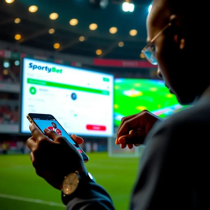 User registering an account on SportyBet platform using a mobile device