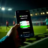 Mobile device displaying the Msport Lite login screen with Nigerian flag colors