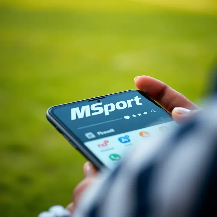 Downloading and Installing MSport APK on Android Device Illustration of Android smartphone showing MSport APK download and installation process