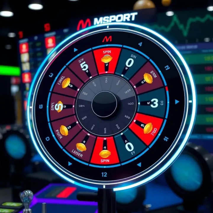 User interface showing daily spin feature with highlighted winning segments and reward notifications