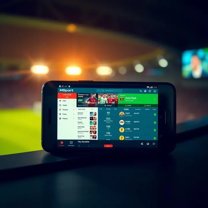 Digital dashboard showing live sports scores and betting options on a smartphone