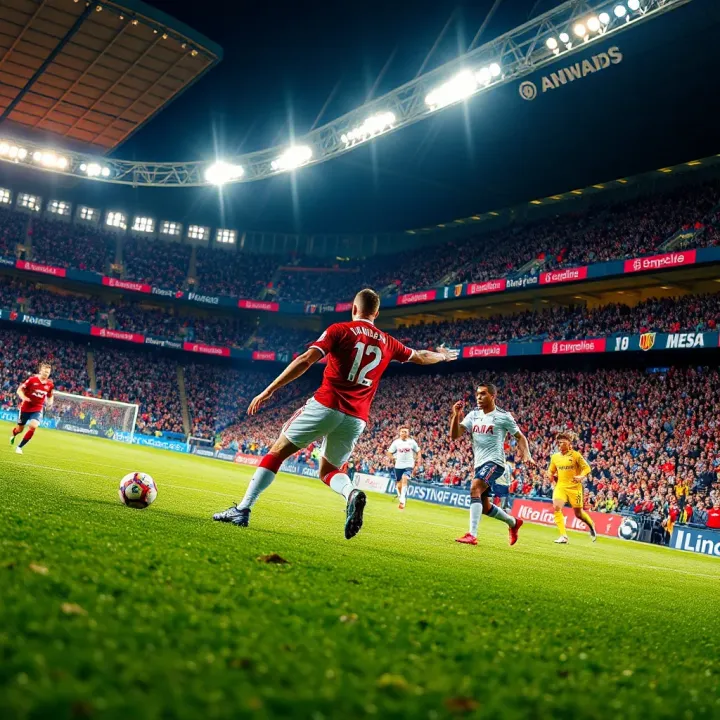 Exciting football match in MSport Ligue 1 showcasing intense competition and vibrant stadium atmosphere