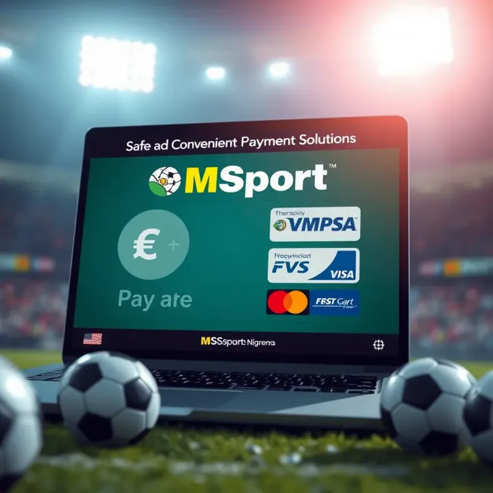 Secure online payment methods displayed with football and currency symbols for Nigerian bettors