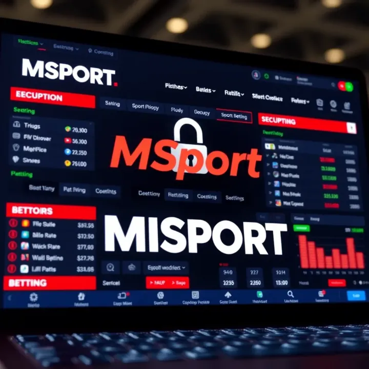 Secure online sports betting interface with encryption symbols