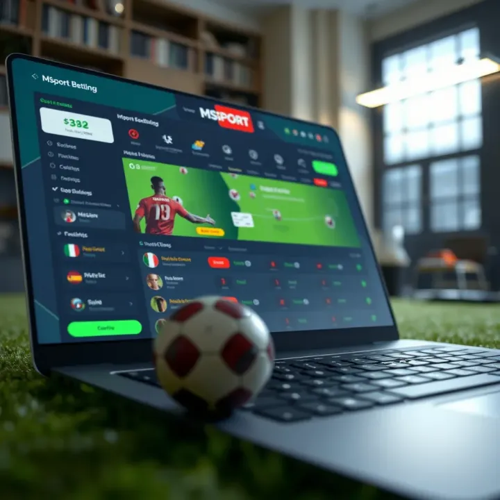 User-friendly Msport sports betting platform interface with Nigerian currency and football icons